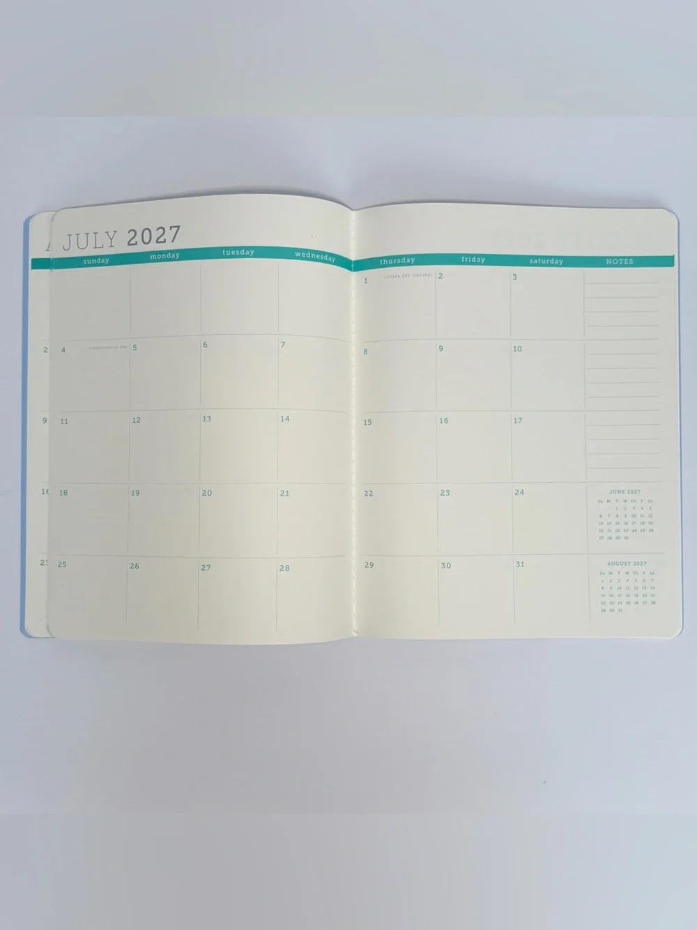 2026-2027 Clementine Paper inc. 17-month Large Size Planner (Blue Stripes)